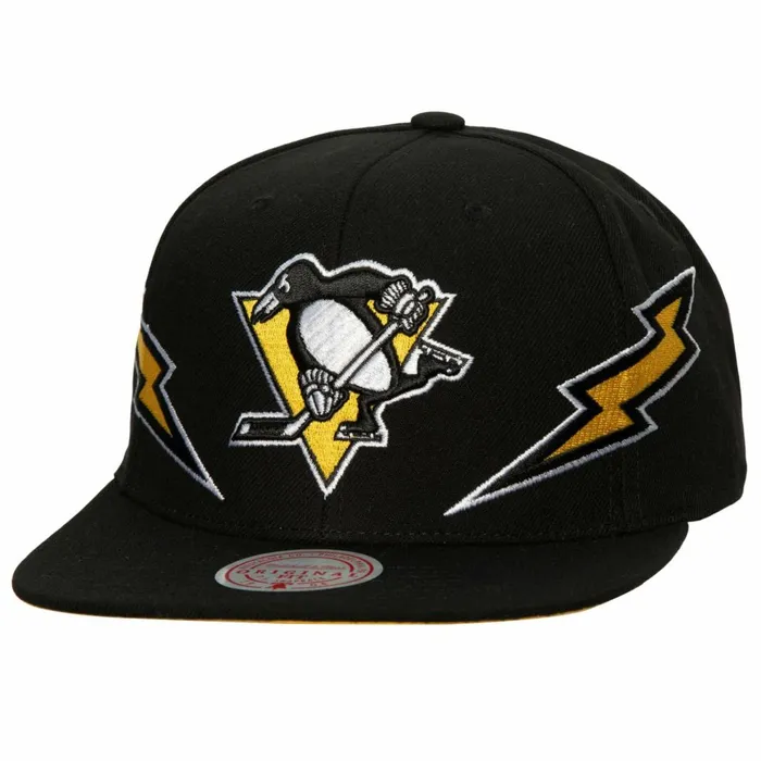 Men039sWomen039s Snapback 1921 Styles Mitchell and Ness Double Trouble Snapback Vntg Pittsburgh Penguins