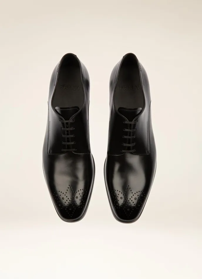 Men Bally LaceUps And Monks Lindron 8211 Leather Derby Shoes In Black