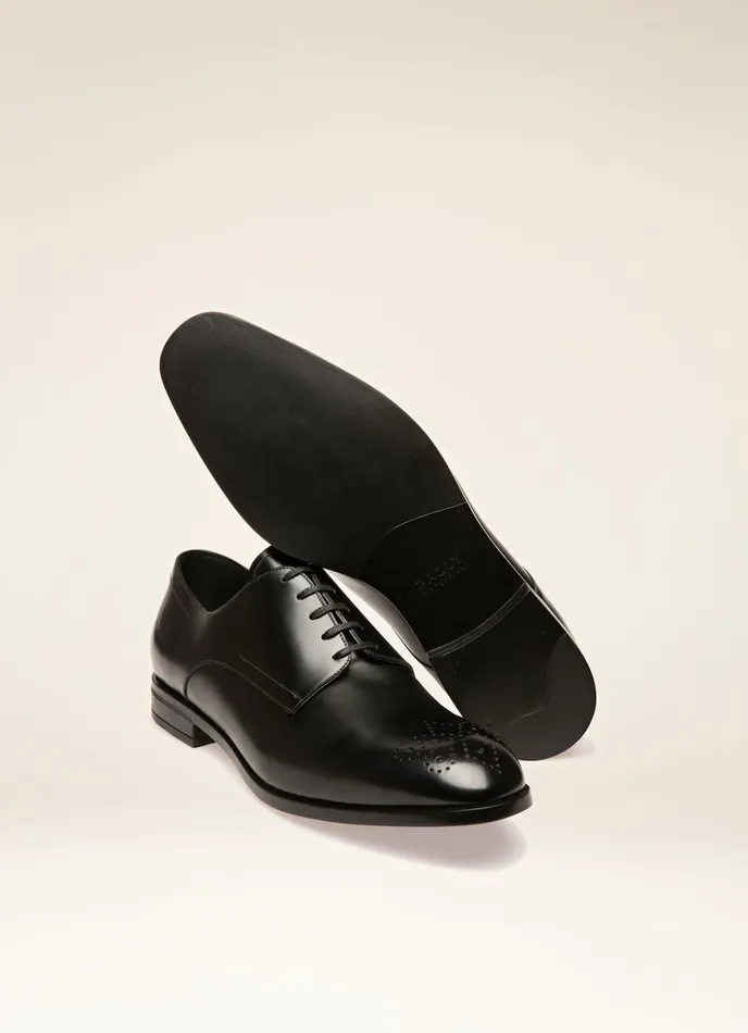 Men Bally LaceUps And Monks Lindron 8211 Leather Derby Shoes In Black