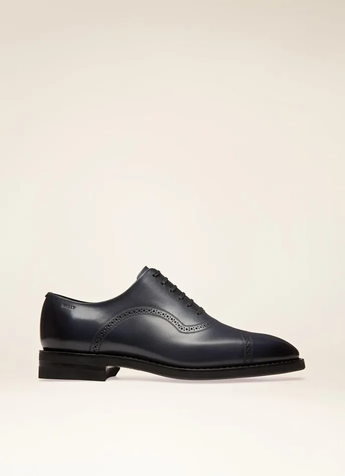 Men Bally LaceUps And Monks Scotch 8211 Leather Oxfords In Navy