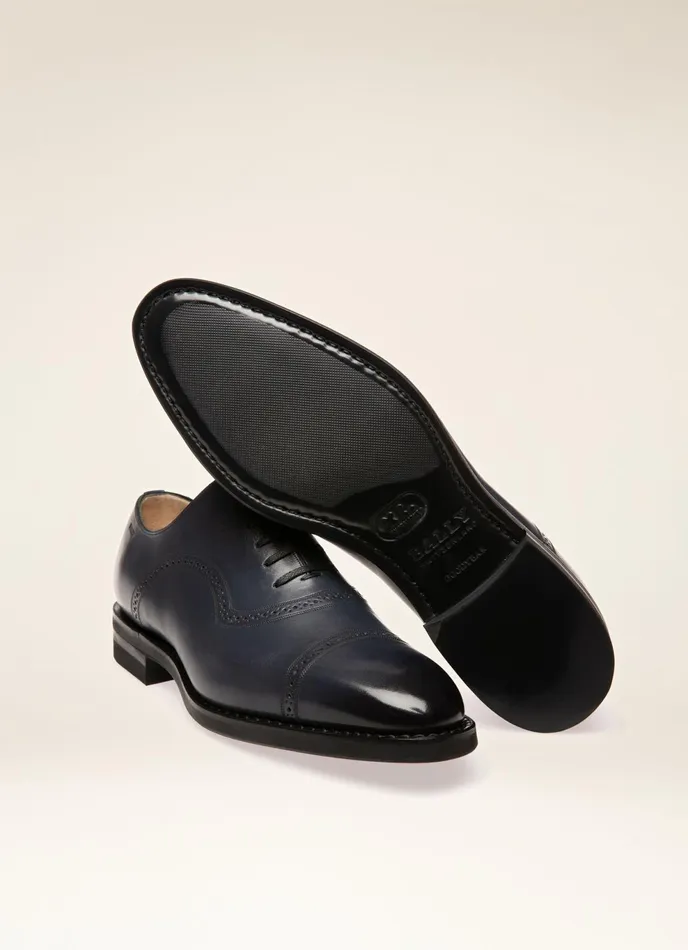 Men Bally LaceUps And Monks Scotch 8211 Leather Oxfords In Navy