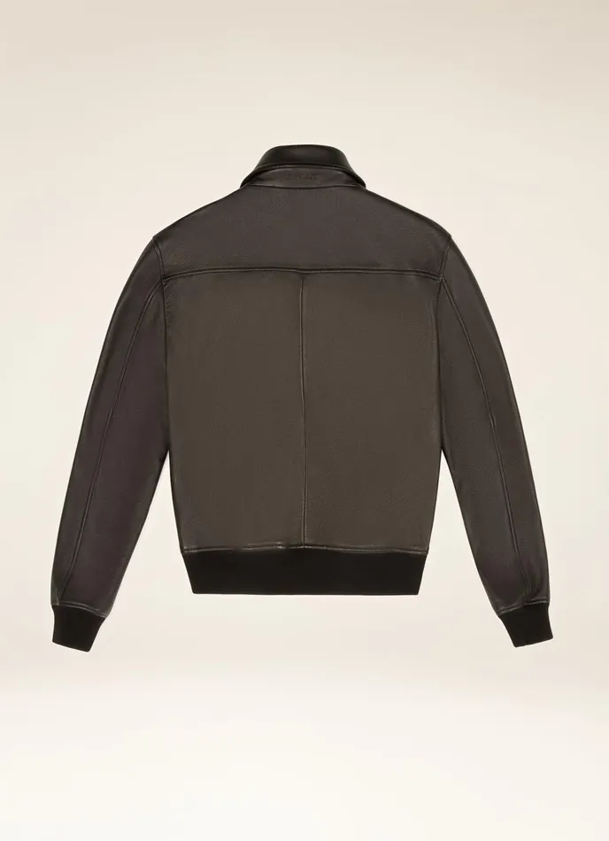Men Bally Leather Blouson 8211 Leather Outerwear In Black