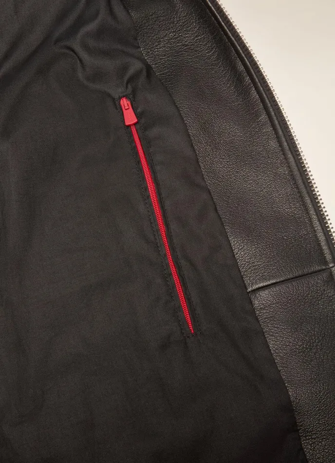 Men Bally Leather Blouson 8211 Leather Outerwear In Black