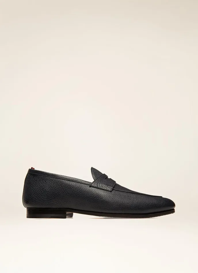 Men Bally Loafers And Moccasins Plumy 8211 Leather Loafers In Navy