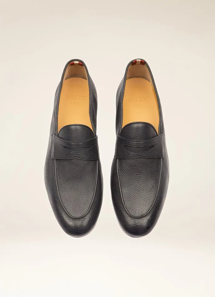 Men Bally Loafers And Moccasins Plumy 8211 Leather Loafers In Navy