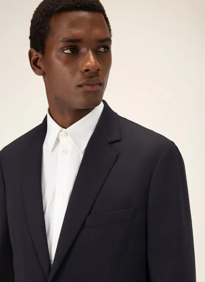 Men Bally Outerwear Suit Jacket 8211 Cotton Mix Outerwear In Dark Navy