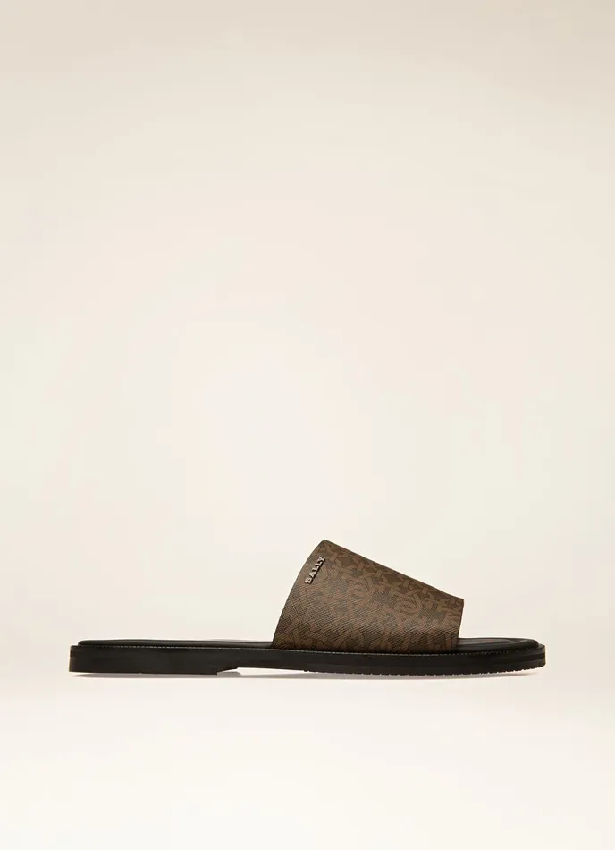 Men Bally Sandals And Slides Jammer 8211 TPU Sandals In Brown