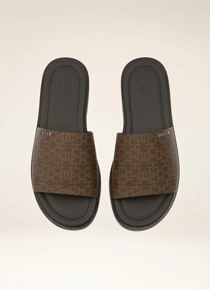 Men Bally Sandals And Slides Jammer 8211 TPU Sandals In Brown
