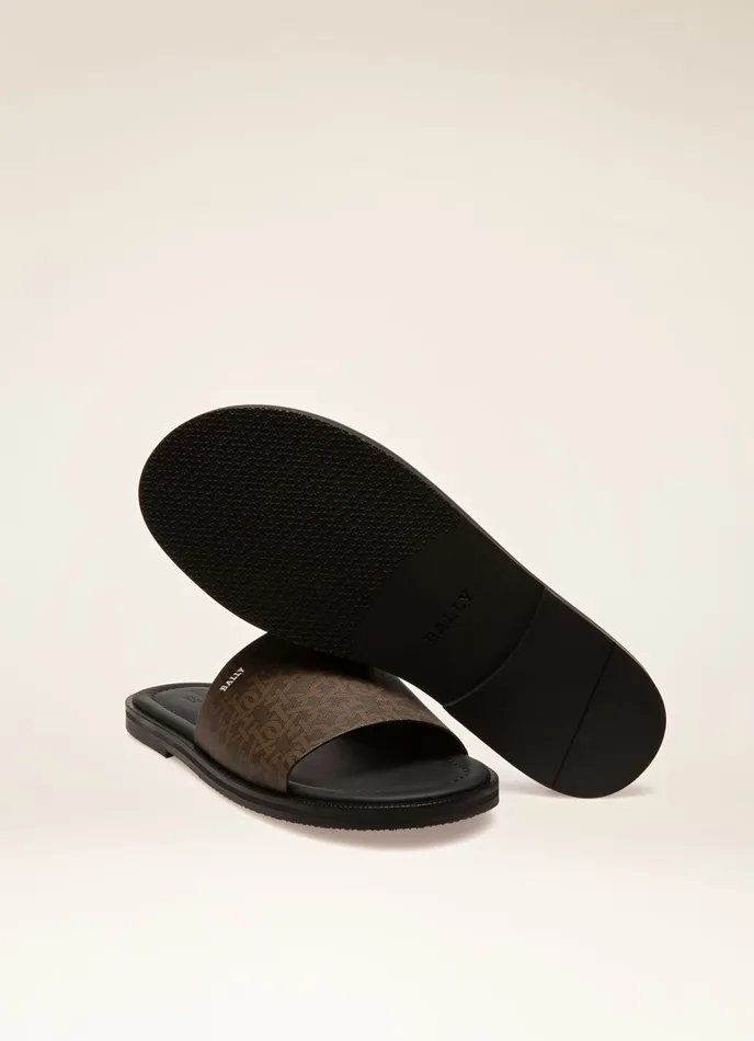 Men Bally Sandals And Slides Jammer 8211 TPU Sandals In Brown