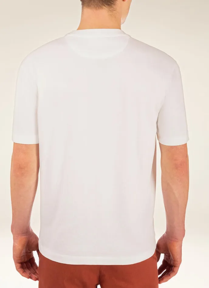 Men Bally Shirts And TShirts Bally Stamp TShirt 8211 Cotton Top In White