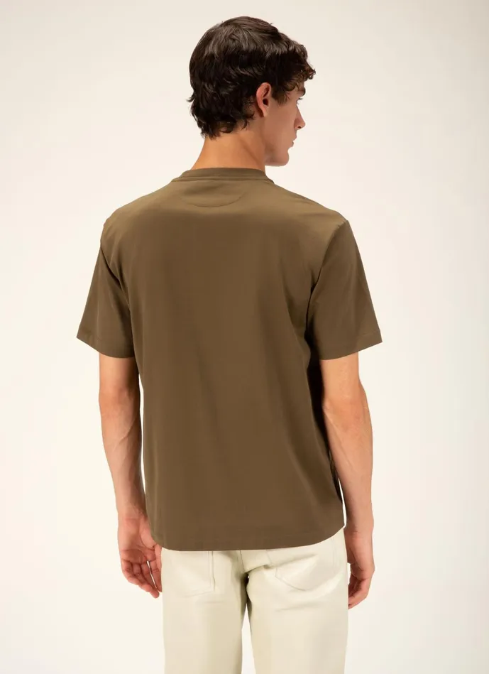 Men Bally Shirts And TShirts Logo TShirt 8211 Cotton Top In Moss Green