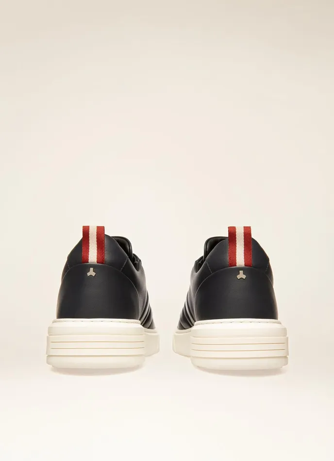 Men Bally Sneakers Maxim 8211 Leather Sneakers In Navy