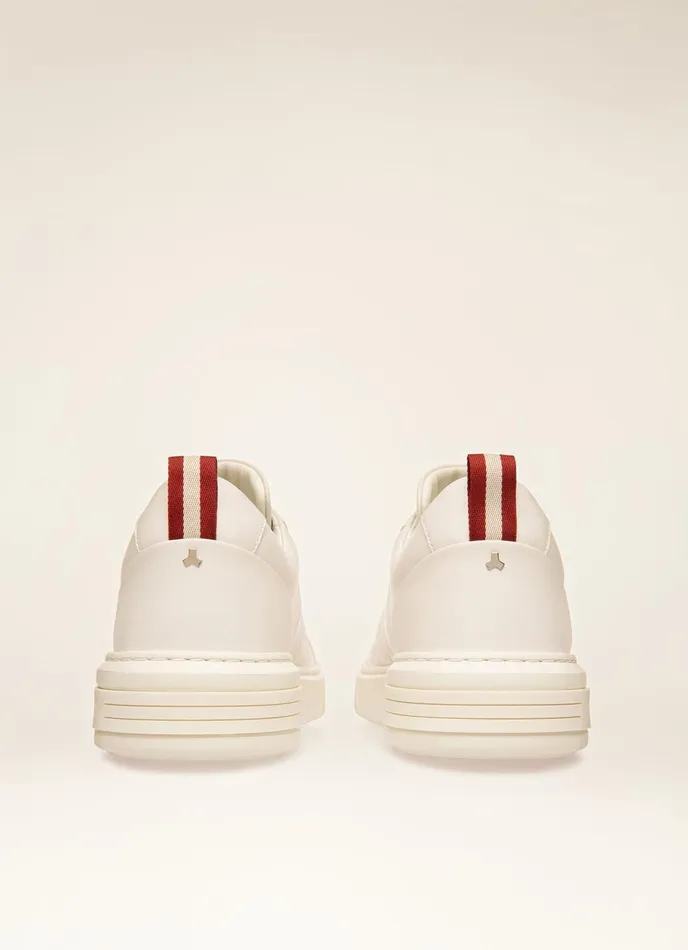 Men Bally Sneakers Maxim 8211 Leather Sneakers In White