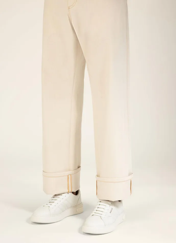 Men Bally Sneakers Maxim 8211 Leather Sneakers In White
