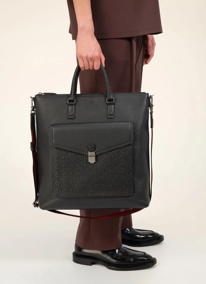 Men Bally Tote Bags Bickie 8211 Leather Tote Bag In Black