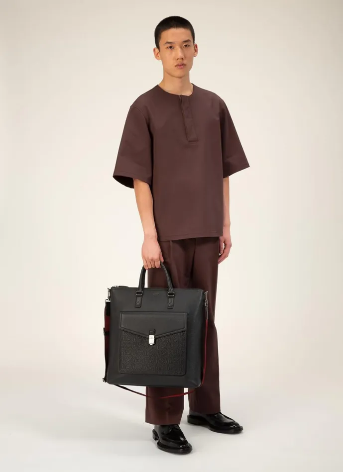 Men Bally Tote Bags Bickie 8211 Leather Tote Bag In Black