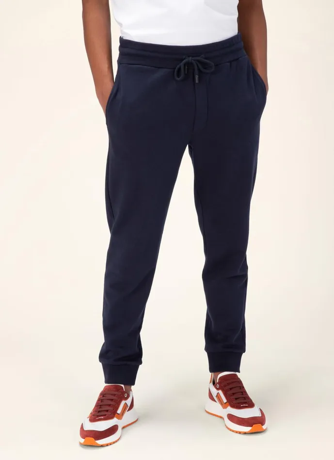 Men Bally Tracksuits Logo Sweatpants 8211 Mixed Cotton Bottoms In Black