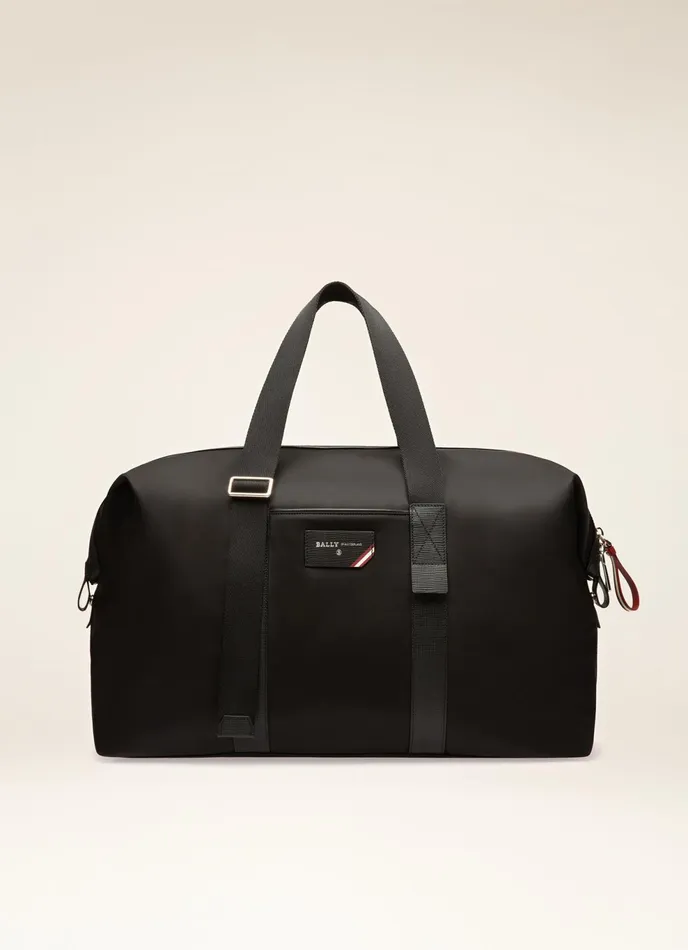Men Bally Travel Bags Fulgho 8211 Nylon Weekender Bag In Black