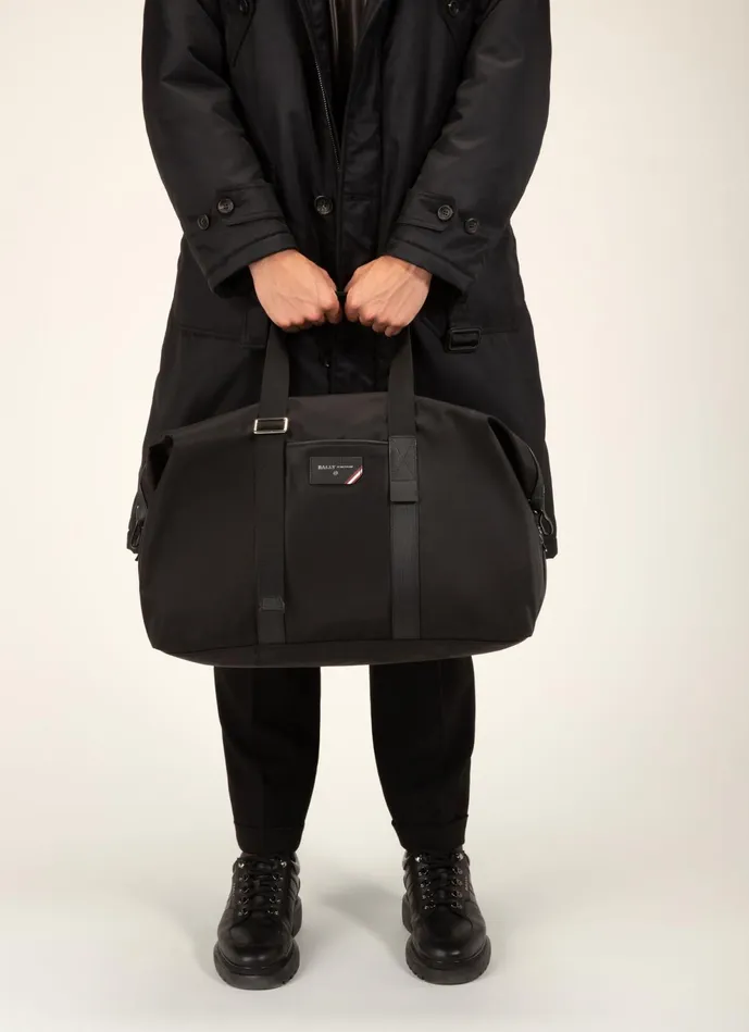 Men Bally Travel Bags Fulgho 8211 Nylon Weekender Bag In Black