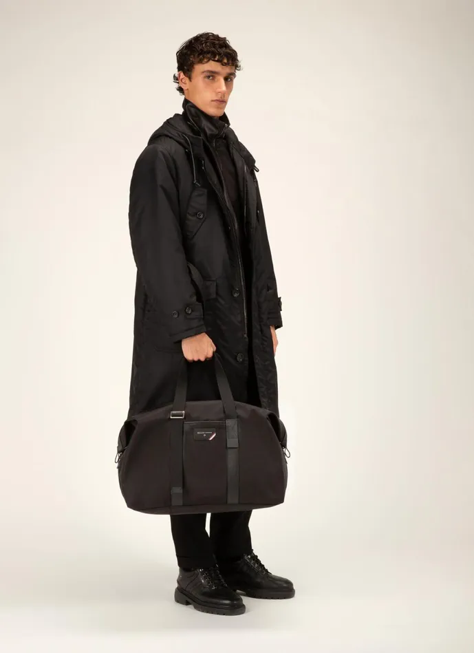 Men Bally Travel Bags Fulgho 8211 Nylon Weekender Bag In Black
