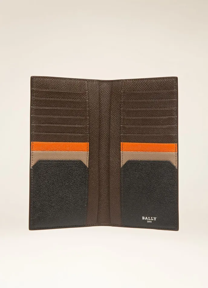 Men Bally Wallets Bennel 8211 Leather Continental Wallet In Ebony Brown