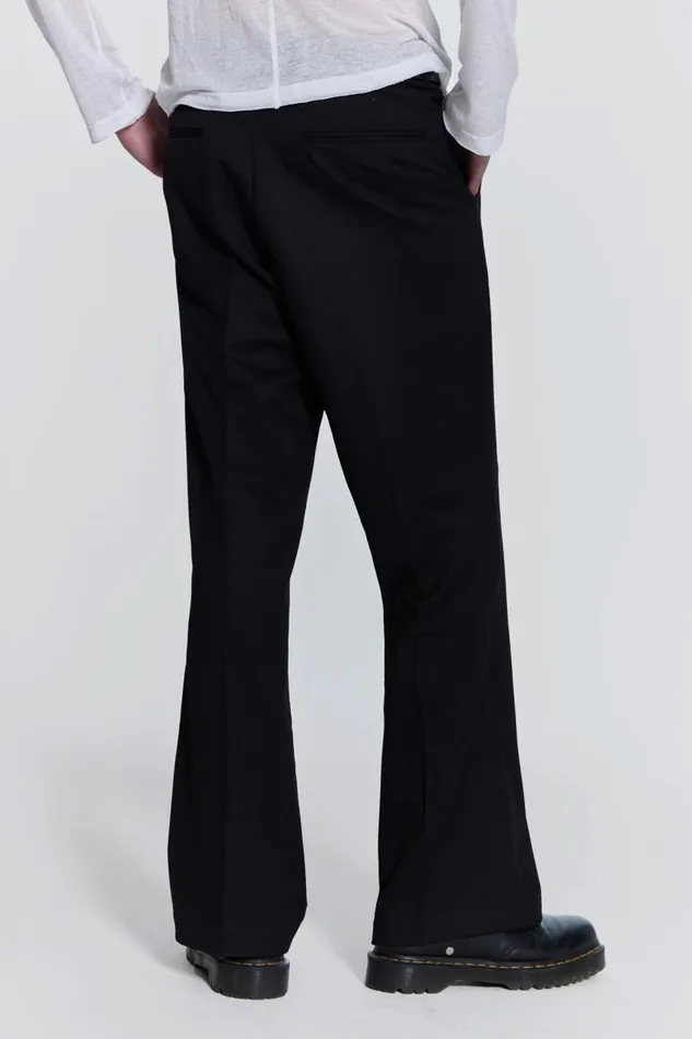 Men Black Flared Suit Pant Jaded London Trousers and Pants
