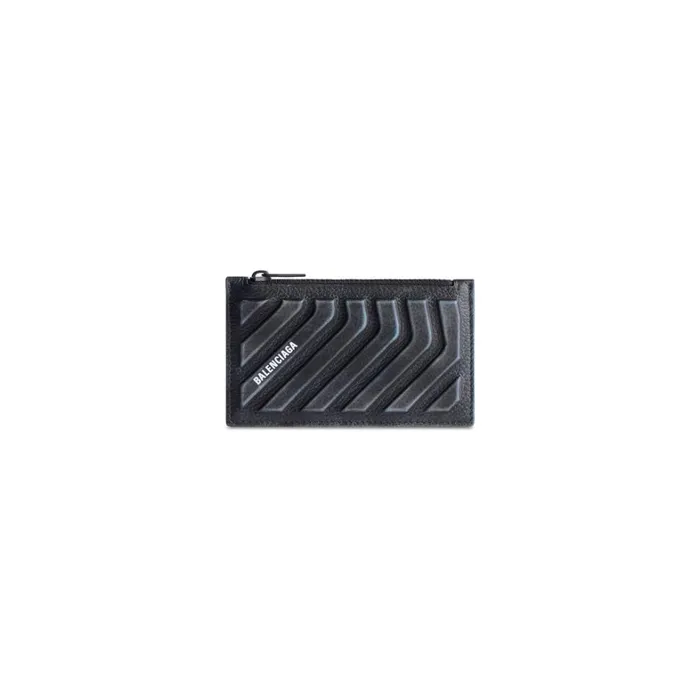 Men Card Holders Balenciaga Car Long Coin And Card Holder Dirty Effect In Black Men Card Holders Balenciaga Car Long Coin And Card Holder Dirty Effect In Black