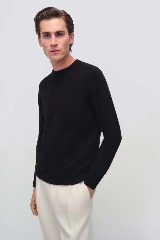 Men Carlton Sweater Black Jonathan Simkhai Knitwear