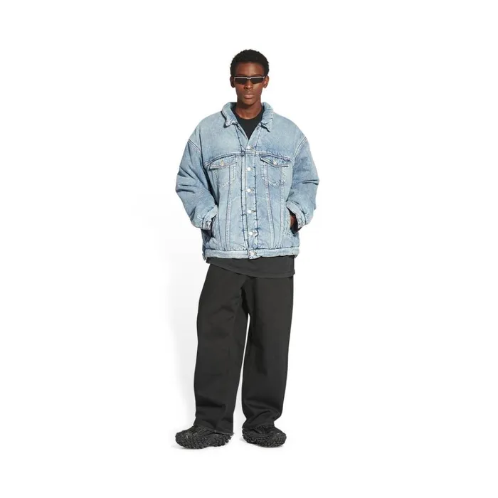 Men Coats and Jackets Balenciaga Padded Jacket In Indigo