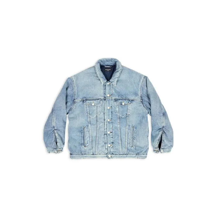 Men Coats and Jackets Balenciaga Padded Jacket In Indigo