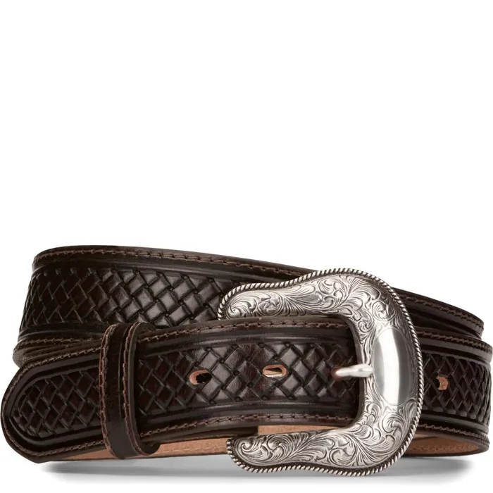 MEN Colman Belt Chocolate Brown Justin Boots Belts