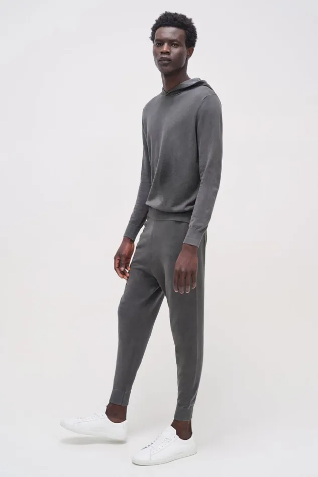 Men Cotton Pant Charcoal Grey Jonathan Simkhai Pants and Bottoms