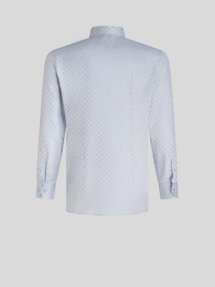 Men Cotton Shirt With Tie Print Etro Shirts
