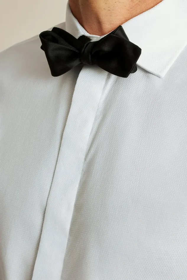 Men Empire Stretch Tuxedo Shirt White Pique Bonobos Formal Dress Shirts