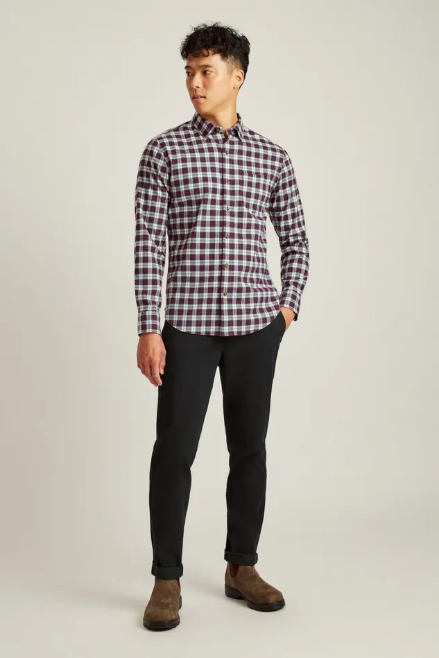 Men Everyday Lightweight Flannel Shirt Monroe Plaid Bonobos Casual Shirts