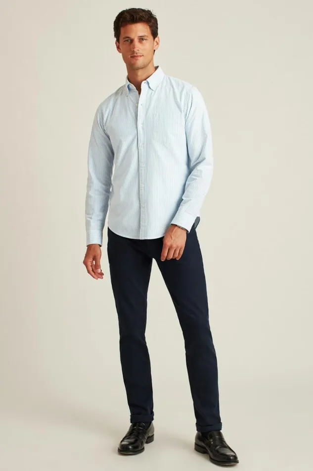 Men Everyday Oxford Shirt Blue Classic Stripe Bonobos Casual Shirts