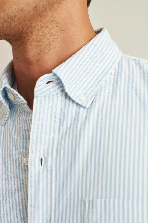 Men Everyday Oxford Shirt Blue Classic Stripe Bonobos Casual Shirts