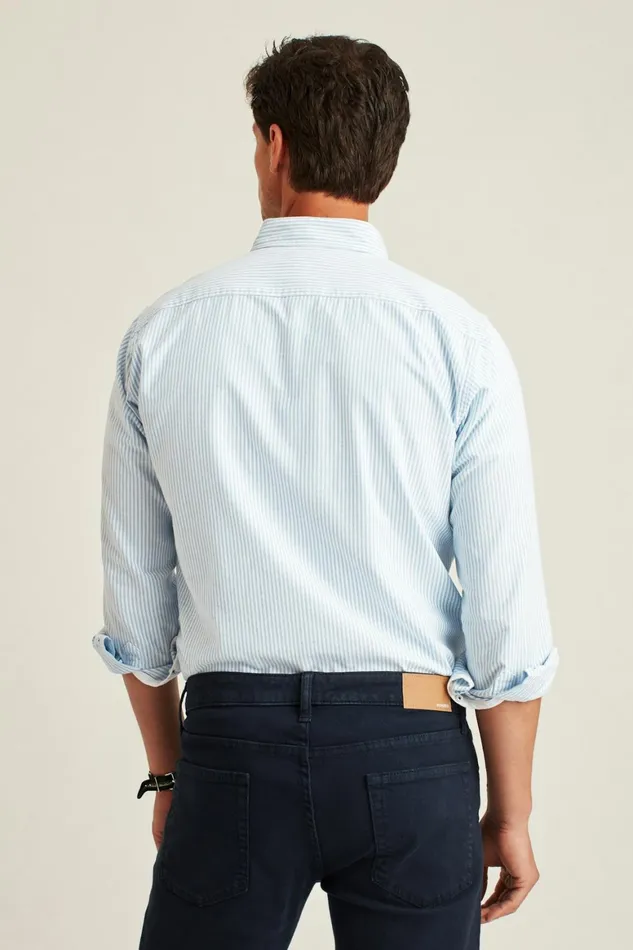 Men Everyday Oxford Shirt Blue Classic Stripe Bonobos Casual Shirts
