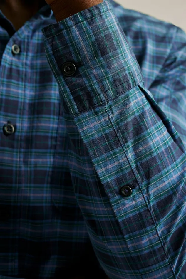 Men Everyday Shirt Bright Navy Plaid Bonobos Casual Shirts
