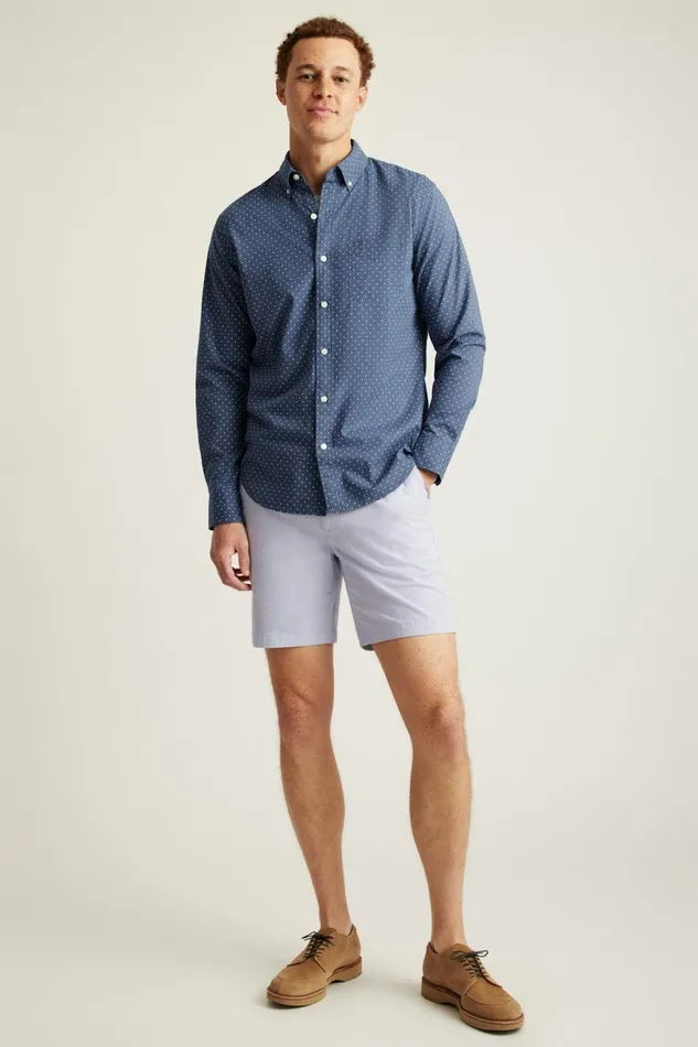 Men Everyday Shirt Navy White Dot Bonobos Casual Shirts