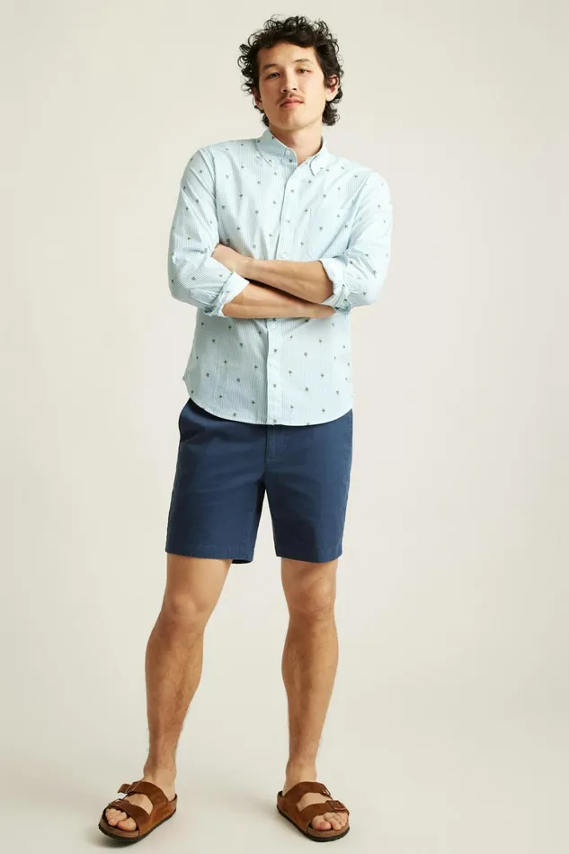 Men Everyday Shirt Palm Stripe Party Bonobos Casual Shirts