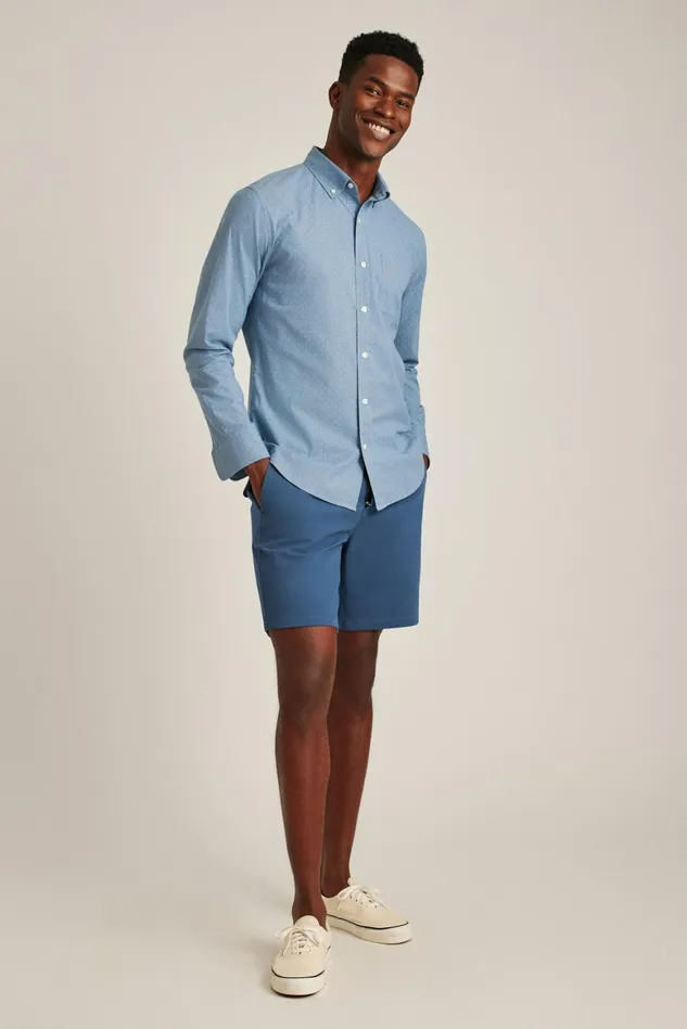 Men Everyday Shirt Smoke Green Pond Dot Bonobos Casual Shirts