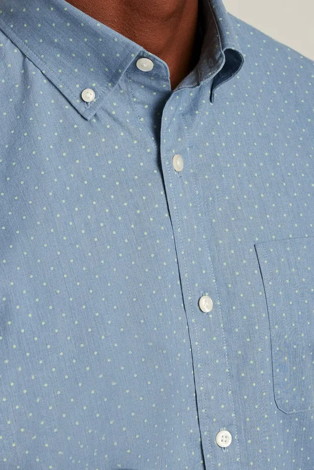 Men Everyday Shirt Smoke Green Pond Dot Bonobos Casual Shirts