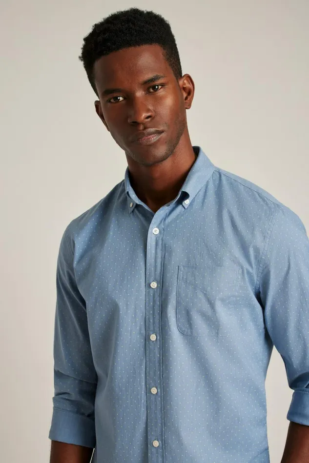 Men Everyday Shirt Smoke Green Pond Dot Bonobos Casual Shirts