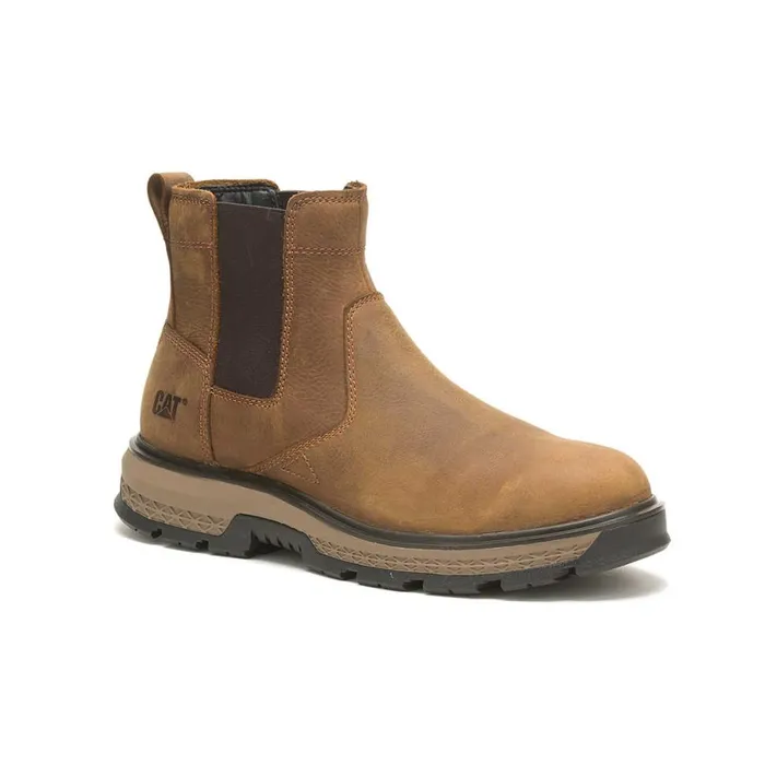 Men Exposition Chelsea Work Boot Cat Footwear Boots