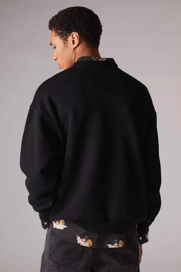 Men Fiorucci Sweatshirts and Hoodies Angels Sweatshirt Black Men Fiorucci Sweatshirts and Hoodies Angels Sweatshirt Black