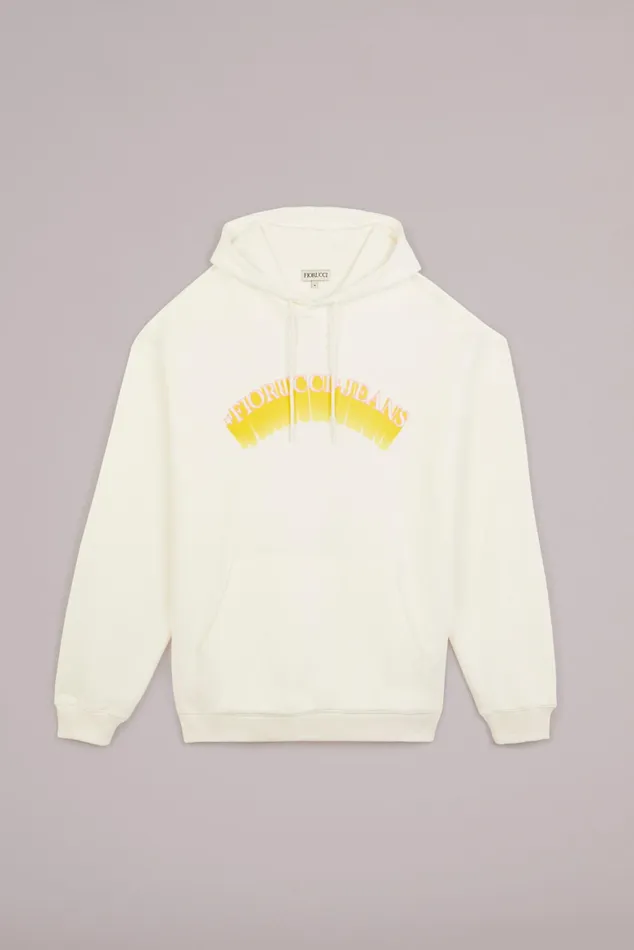Men Fiorucci Sweatshirts and Hoodies Jeans Logo Hoodie Off White Men Fiorucci Sweatshirts and Hoodies Jeans Logo Hoodie Off White