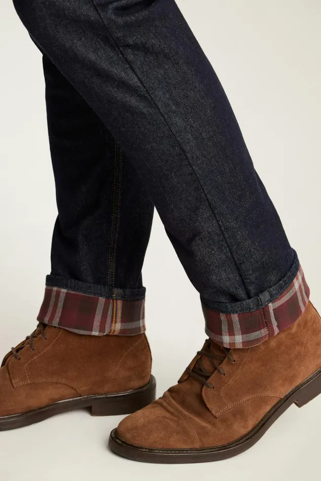 Men Fireside Flannel Lined Jean Blue Rinse Bonobos Jeans
