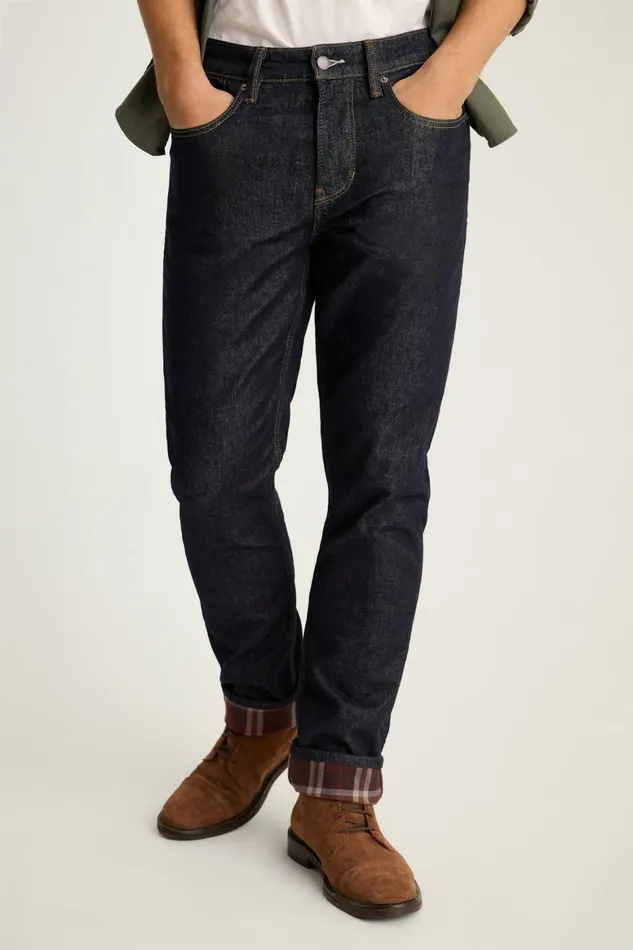 Men Fireside Flannel Lined Jean Blue Rinse Bonobos Jeans