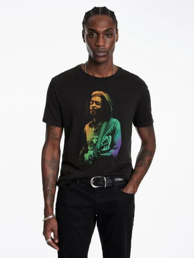Men Graphic Tees John Varvatos PETER TOSH TEE Black